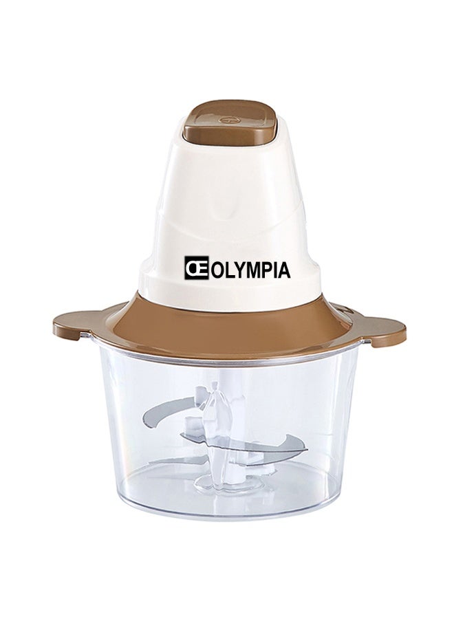 Olympia OE-551 Electric Chopper 2L 600W Food Processor for Everyday Kitchen Use Ideal for Vegetables, Meat and Herbs with Powerful Motor, Sharp Blades and Easy Assembly Design